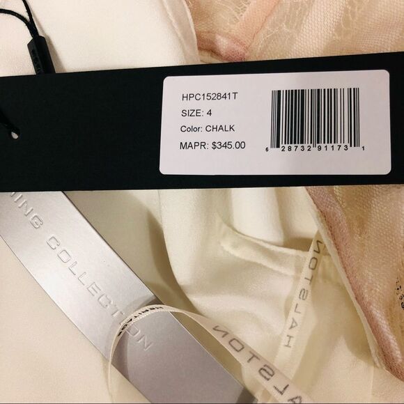 Halston Heritage Lace Trim Cutouts Inset Sleeveless Sheath Dress White 0 - Picture 8 of 9